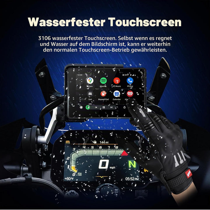 Motorradnavi für BMW, 5 Zoll Kabellos Apple CarPlay &amp; Android Auto Display, Native Wonder Wheel Steu