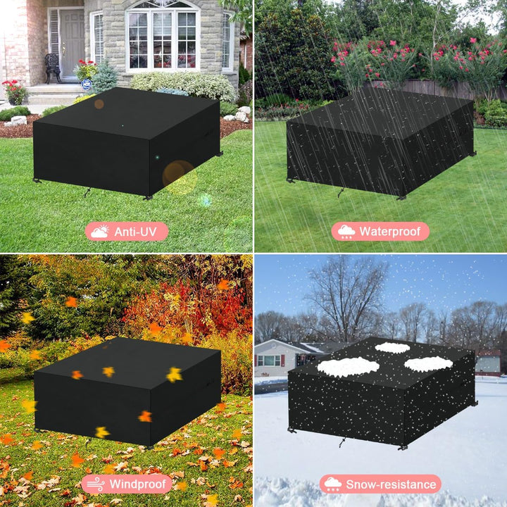Abdeckung Gartenmöbel Winterfest Schutzhülle Gartenmöbel Quadratisch, Plane Gartenmöbel Wasserdicht