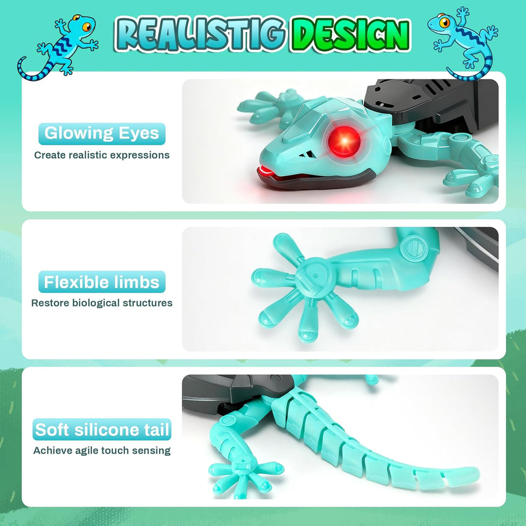 Wandkletterer Gecko, Ferngesteuerter Ladegecko, 360° drehbares ferngesteuertes Spielzeug, Geburtstag