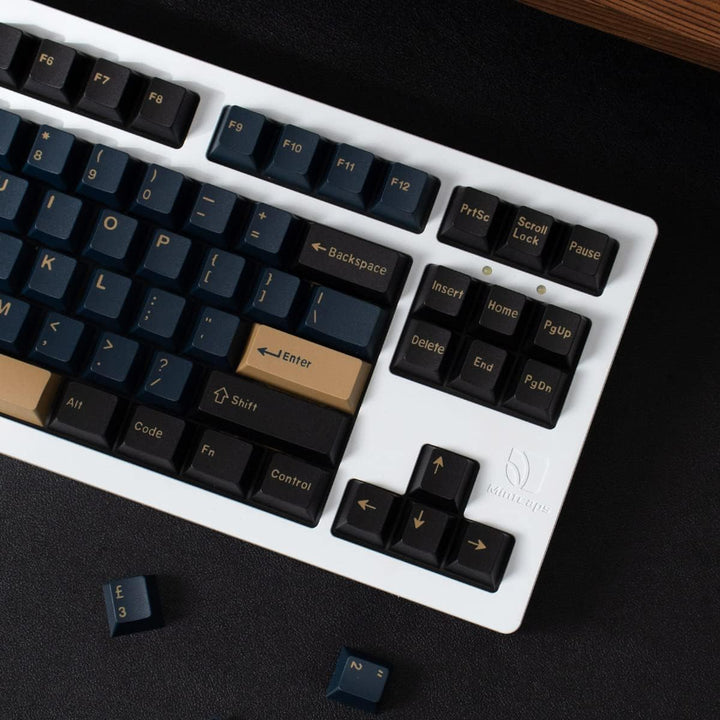 Double Shot Keycaps 169 Keys Cherry Profile Blue Samurai Keycap Set mit 7u/6.25u Leertaste für ANSI/