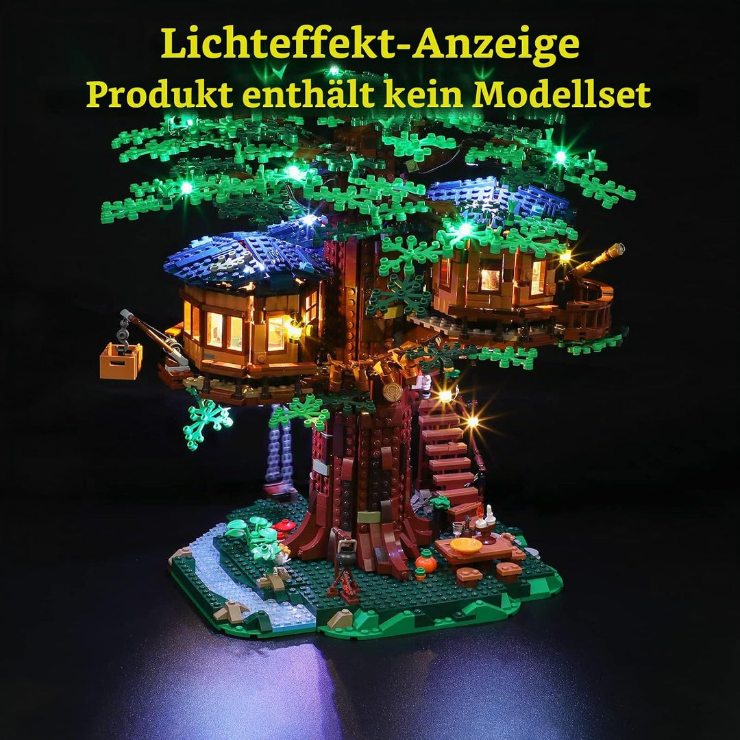 GEAMENT LED Licht-Set (Fernbedienung) Kompatibel mit Lego Baumhaus - Beleuchtungsset für Ideas 21318