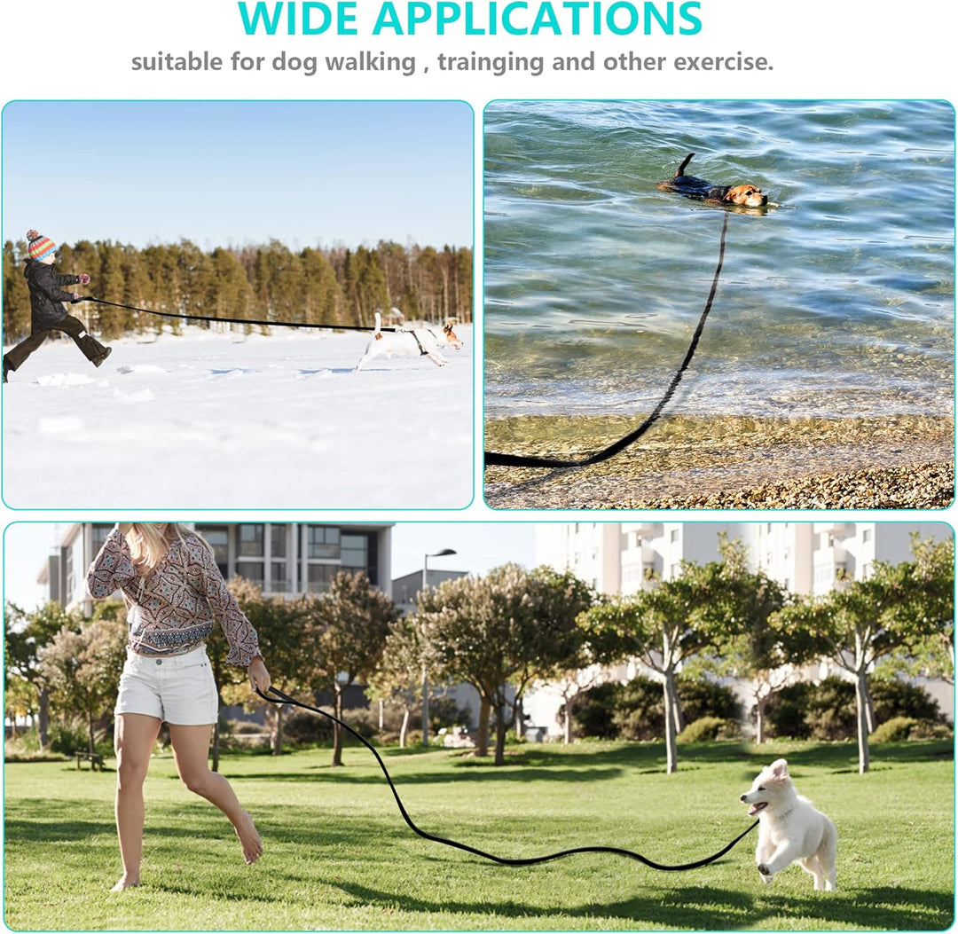 IOKHEIRA Trainingsleine für Hunde, wasserdichte Hundeleine mit Gepolstertem Griff 5m/10m/15m/20m, PV