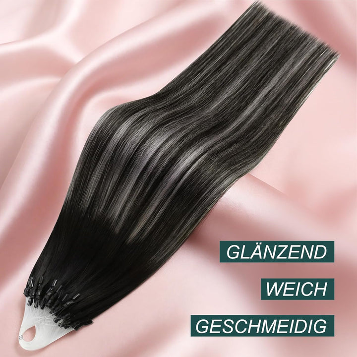 Easyouth Echthaar Microring Extensions Ombre Microring Haarverlangerung Remy Echthaar Micro Extensio
