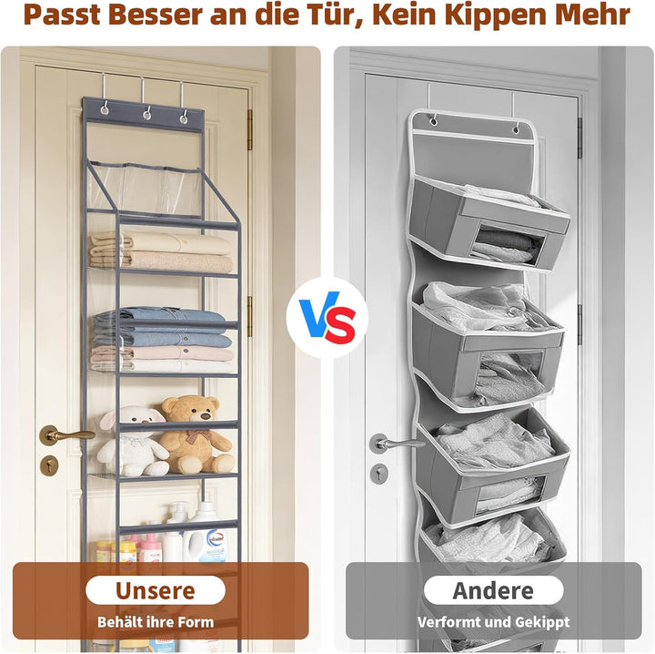 Mittimiya Tür Organizer Hängend mit 5 Fächern, Faltbar und Platzsparend Transparent Hängeorganizer B