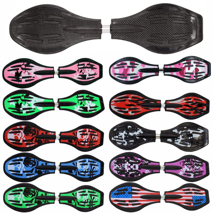 FunTomia Waveboard Original ABEC9 Kugellager inkl. Tasche - Bis 120kg - (Verschiedene Farbdesigns)
