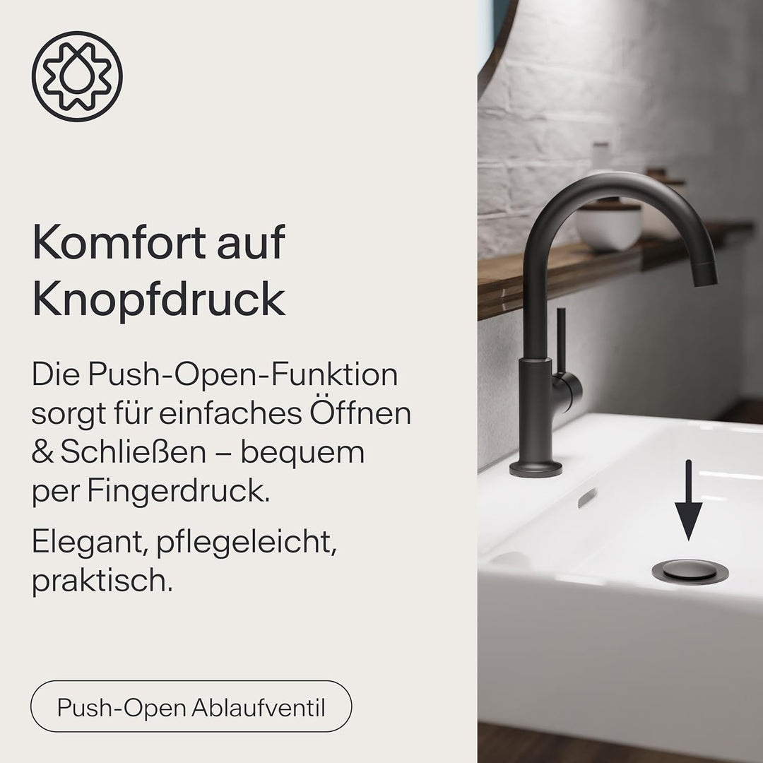 Waschbeckenarmatur WT14 | Wasserhahn Bad | Badarmatur für Waschbecken | Einhebelmischer Bad | Mischb