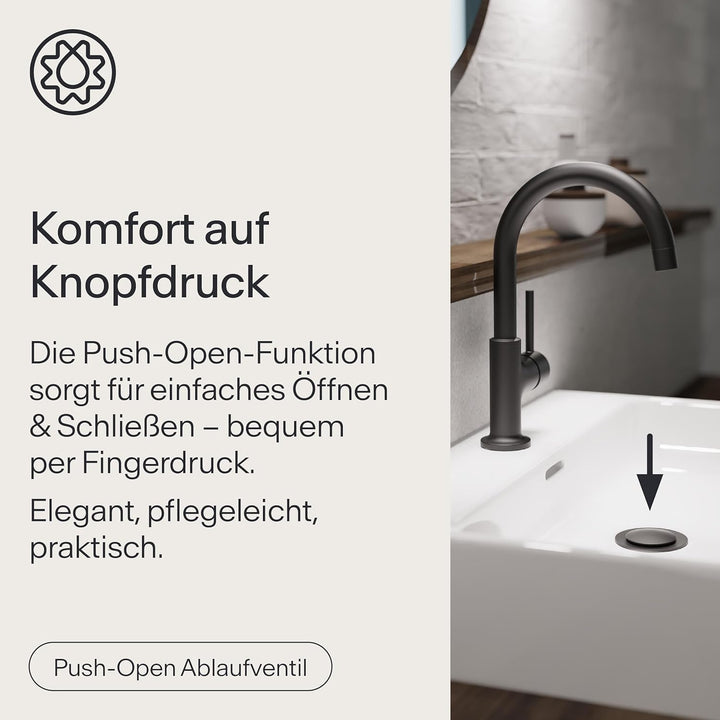 Waschbeckenarmatur WT14 | Wasserhahn Bad | Badarmatur für Waschbecken | Einhebelmischer Bad | Mischb
