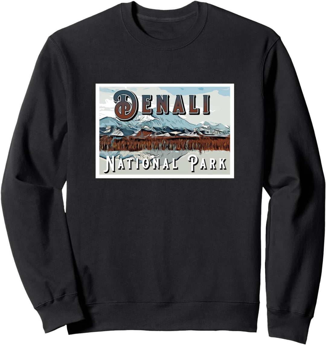 Denali National Park Alaska Backpacking Hiking Camping Sweatshirt