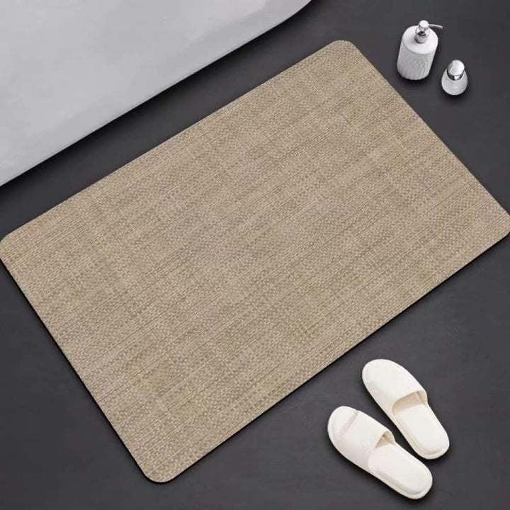 Tobil Badematte Badteppich rutschfest saugfähig Badvorleger verschiene Motive 40x60-50x80cm (Braun-0