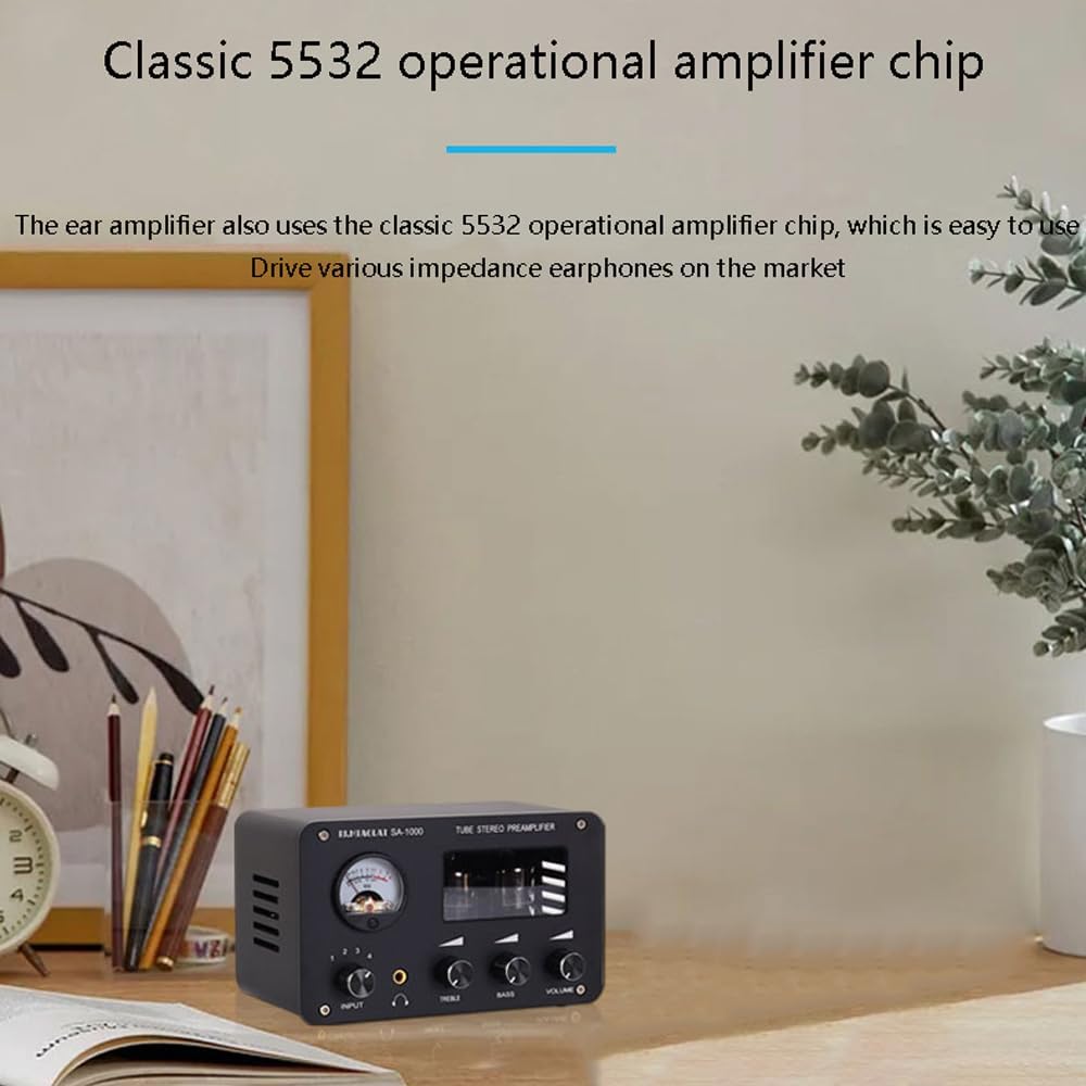 SA-1000 Audiophiler Röhrenvorverstärker Audio HiFi Elektrischer Röhrenverstärker 4 Eingänge 2 Ausgän