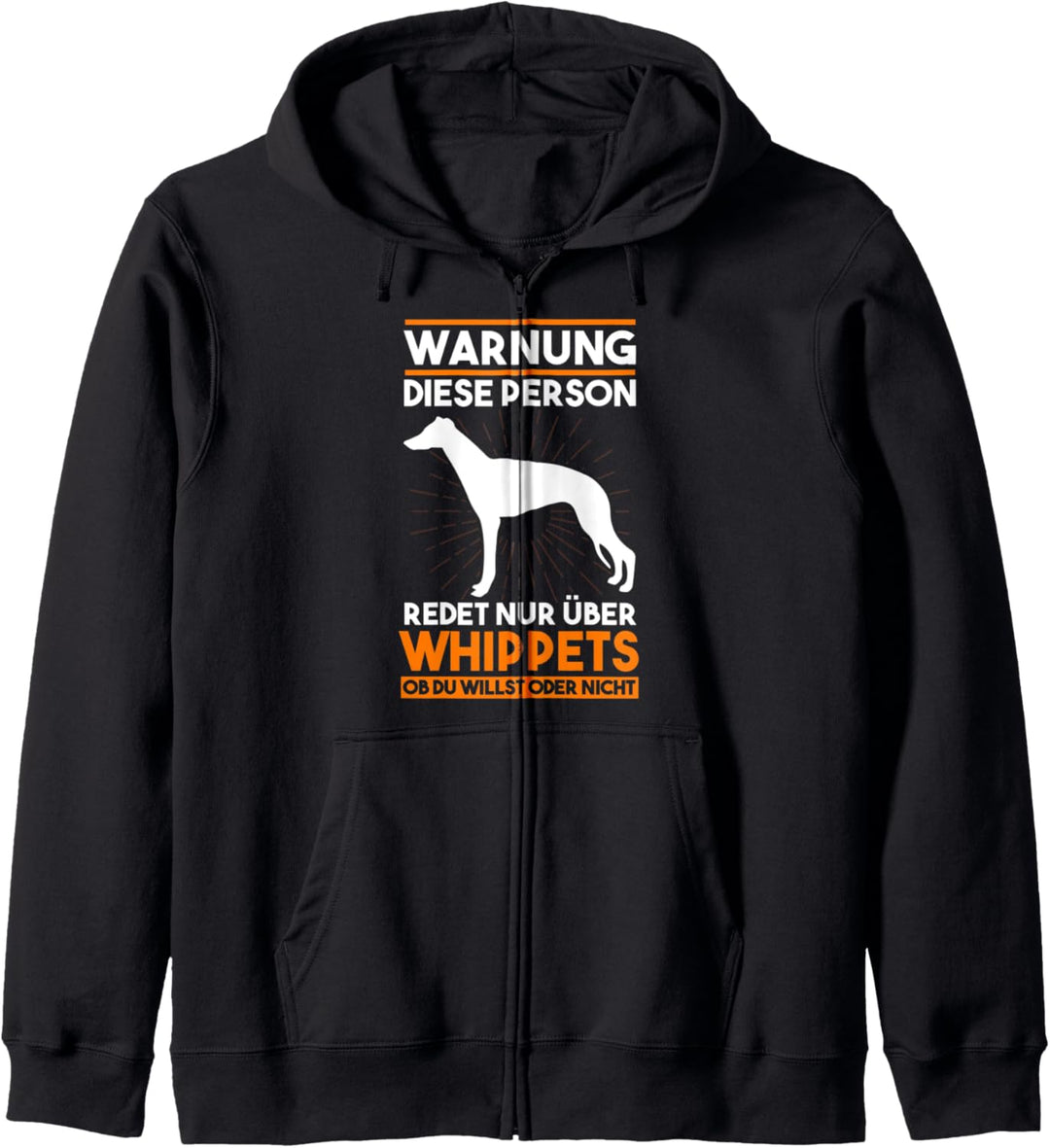 Windhund Warnung diese Person redet über Whippet Kapuzenjacke