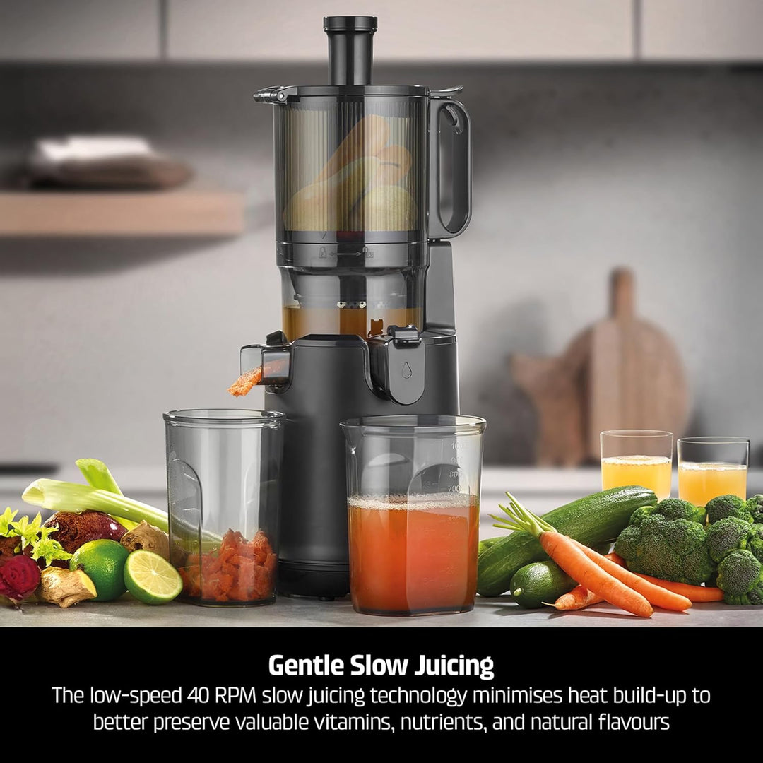 CASO Juice Fit Pro - Slow Juicer, Sanftes und schonendes Entsaften dank niedriger Umdrehungszahl (40