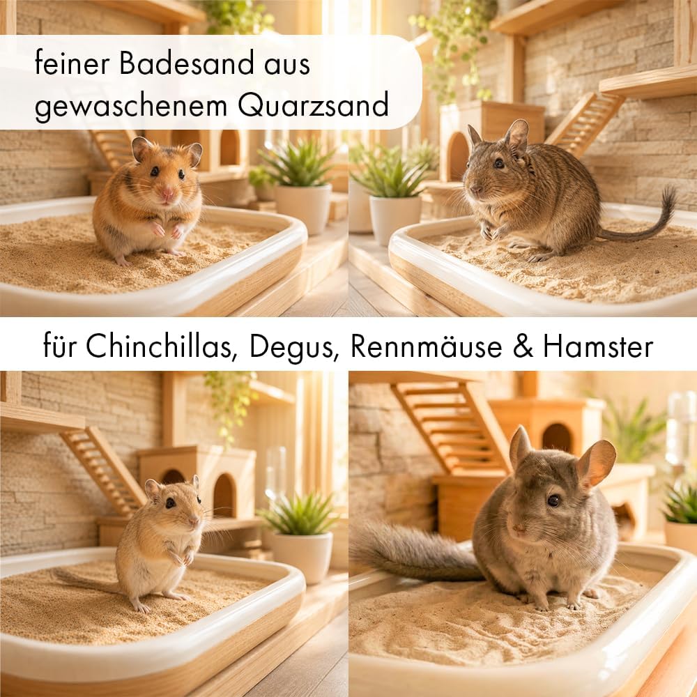 Chinchillasand 25 kg – feiner Badesand aus Quarzsand Nager Chinchilla Sand 25.0 Kilogramm, 25.0 Kilo