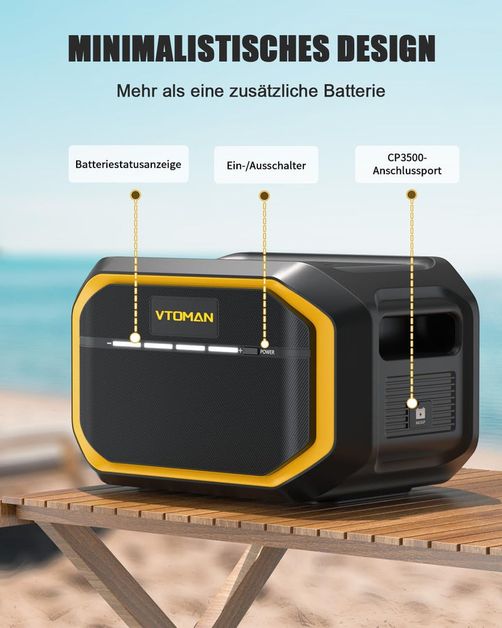 VTOMAN FlashSpeed 1500 Zusätzlicher Batterie 1548Wh - für FlashSpeed 1500/FlashSpeed 1000 Tragbare P