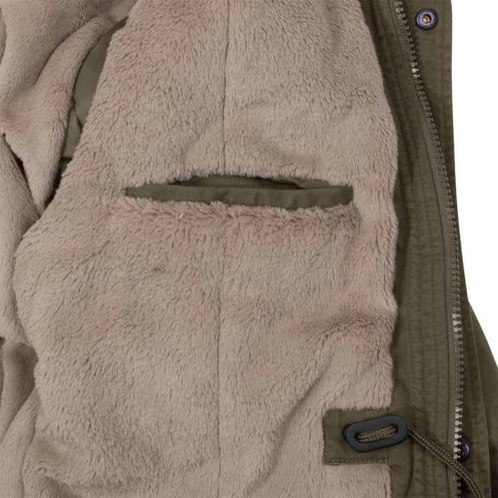 bw-online-shop Ladies Fishtail Winterparka mit Teddyfutter Parka Jacke Wintermantel XS Oliv, XS Oliv