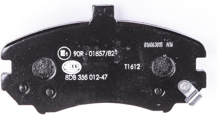HELLA PAGID 8DB 355 012-471 Bremsbelagsatz - T1612 - Dicke/Stärke: 17mm - Bremssystem: Mando - mit a