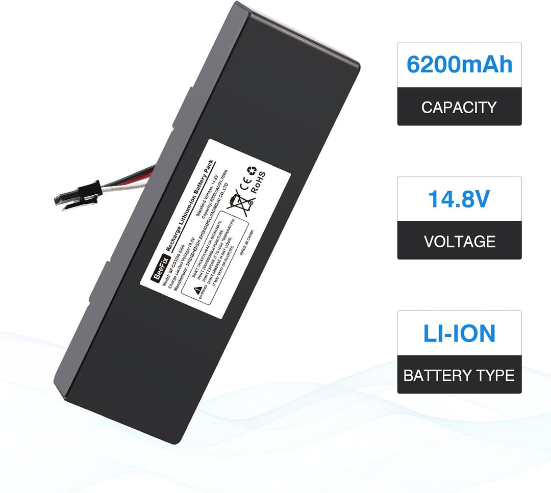 6200mAh Akku Ersatz für Conga 3290, 3390, 3490, 3590, 3690, 3790 y 3890 14.8V Li-ion Akku Batterie S