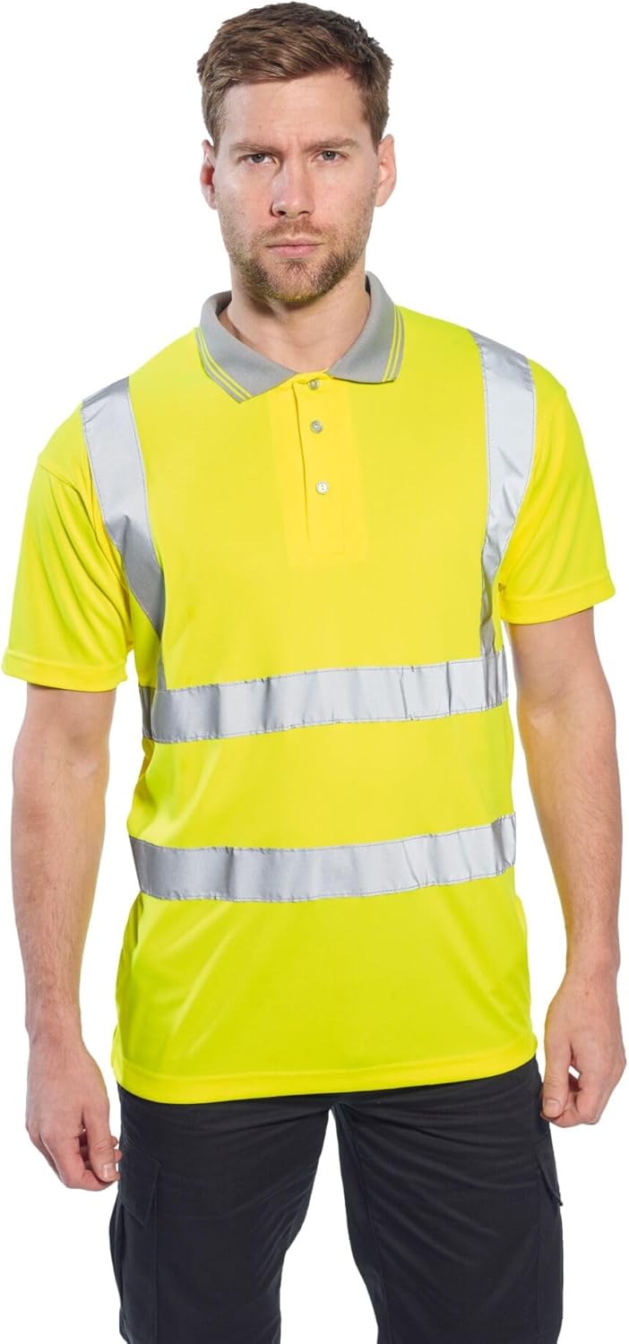 Portwest Hi-Vis Kurzarm-Polohemd L Gelb, L Gelb