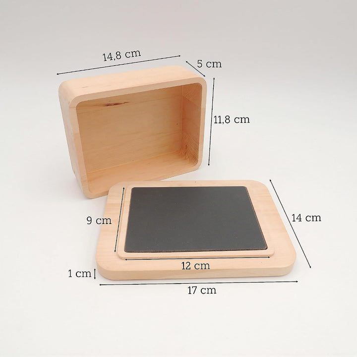 JOWE Butterdose aus Zirbe | Zirbenbutterdose mit HPL Platte | made in Austria | ohne Gravur, Ohne Gr