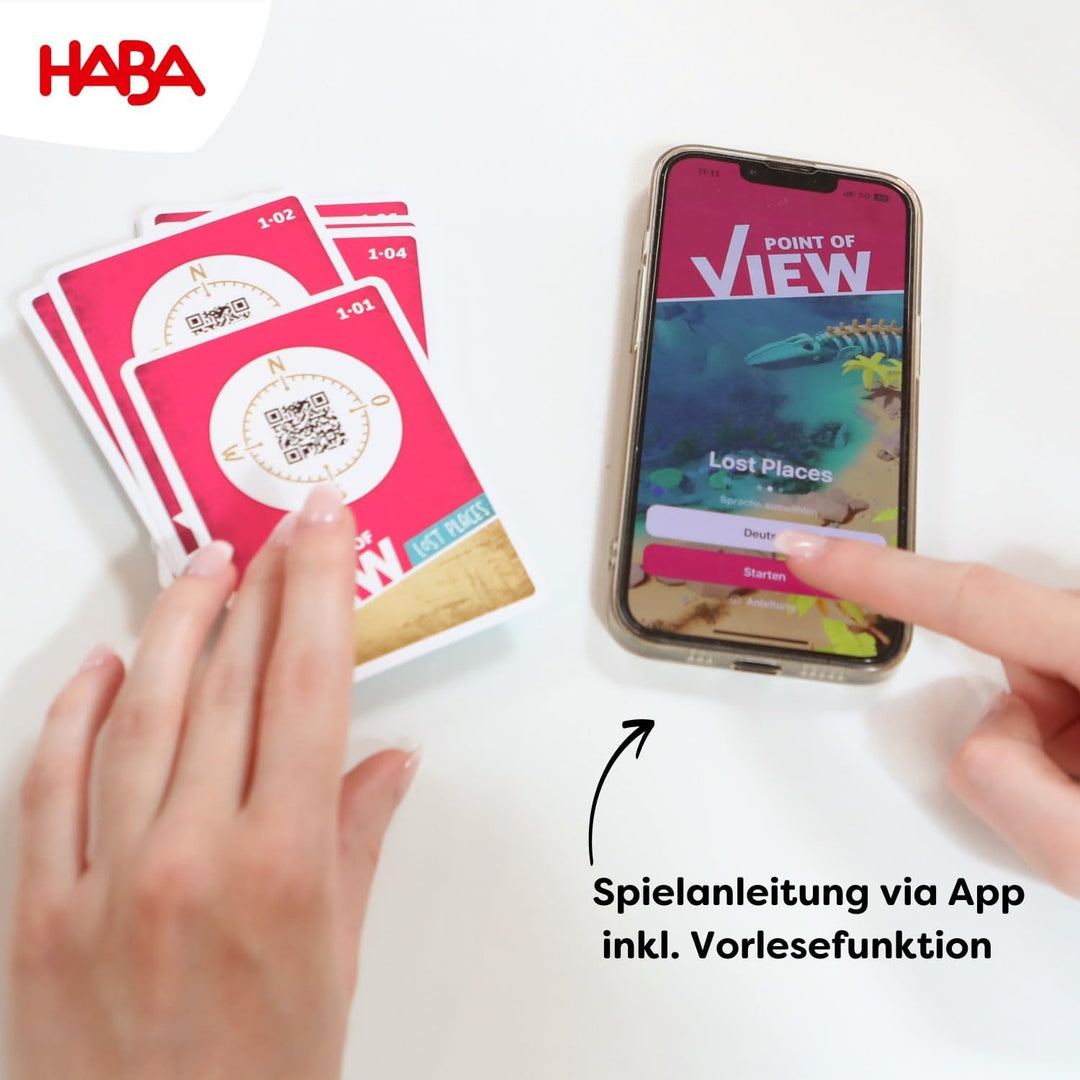 HABA Point of View: Lost Places – Kooperatives Detektivspiel ab 10 Jahren – Für 2–8 Spieler – Mit in