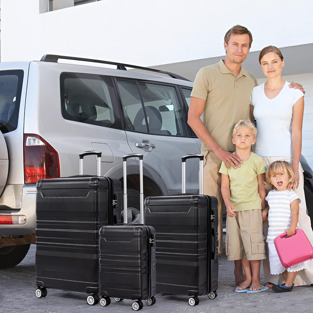 Merax Hartschalenkofferset Hartschalenkoffer Reisekoffer Set, Trolley Koffer mit TSA-Schloss und Uni