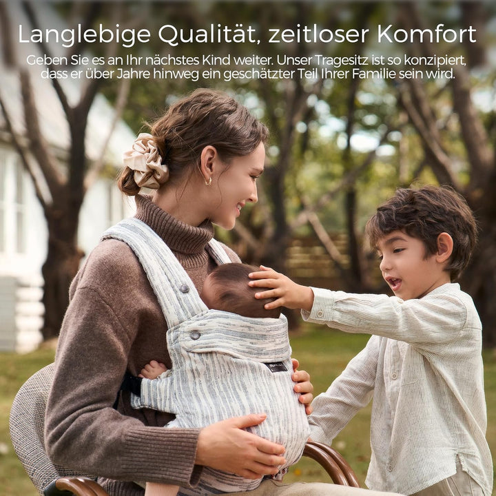 Momcozy Herihuge Baby-Trage - Charmante Jacquard-Webart, Langlebig &amp; Elegant - Ganz-Tages-Komfort fü