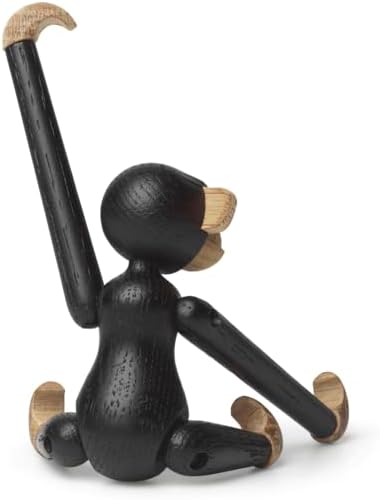 Kay Bojesen AFFE Mini Figuren 9.5 cm Affen Weihnachtsdekoration, Holz dunkel H9.5 cm Dunkel Gebeizte