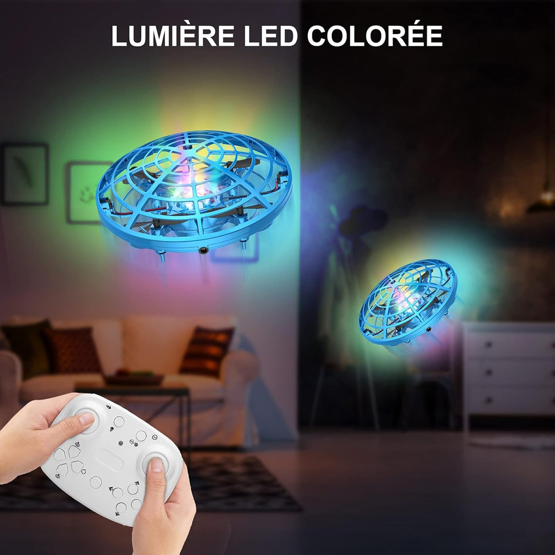 New Drones à Main, Mini-Drone UFO Mains Libres hélicoptère à Induction Infrarouge Rotaion 360 °, Tél