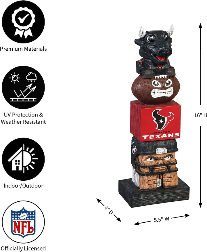 Team Sports America NFL Unisex NFL Tiki Totem Houston Texans 41 cm Houston Texans, Houston Texans 41