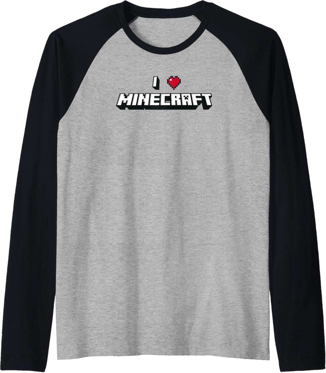 Minecraft I Heart Minecraft Logo Raglan