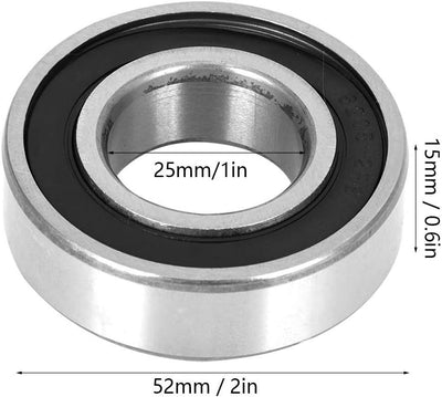 Fafeicy 10Pcs 6205‑2RS Kugellager, 25 mm Innenlochdurchmesser und 15 mm Dicke, für Papierherstellung