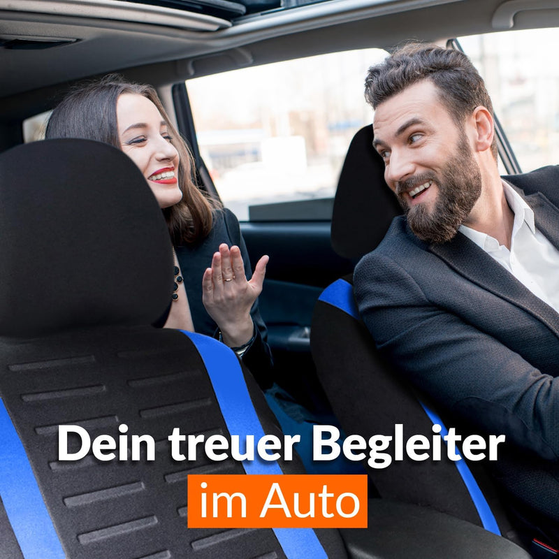 Upgrade4cars Autositzbezüge Set für die Vordersitze | Auto-Schonbezüge Universal in Blau Vordersitze