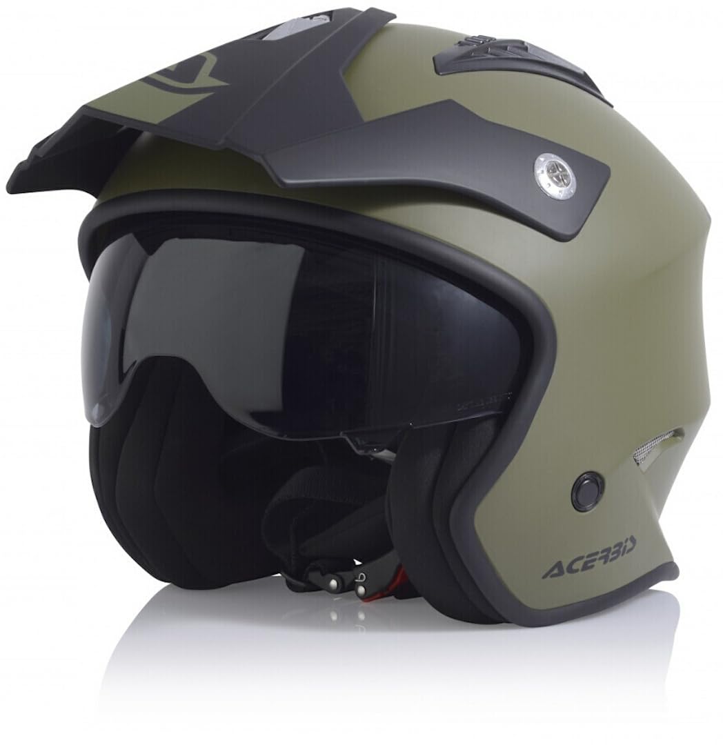 Acerbis Unisex-Adult Aria Jet Helmet, Oliv, XS