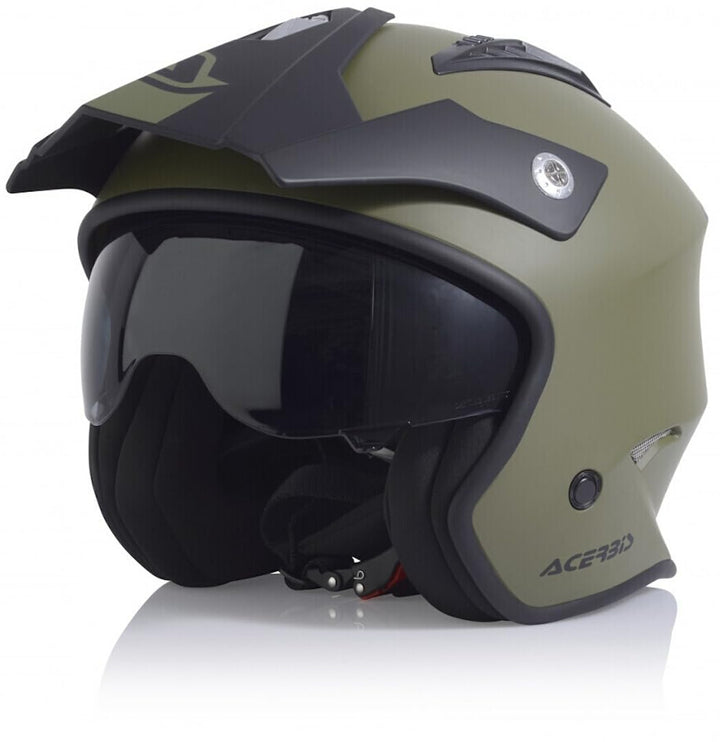 Acerbis Unisex-Adult Aria Jet Helmet, Oliv, XS