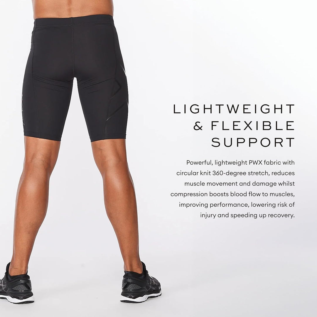2XU Herren Core Compression Shorts XL Schwarz/Silber, XL Schwarz/Silber