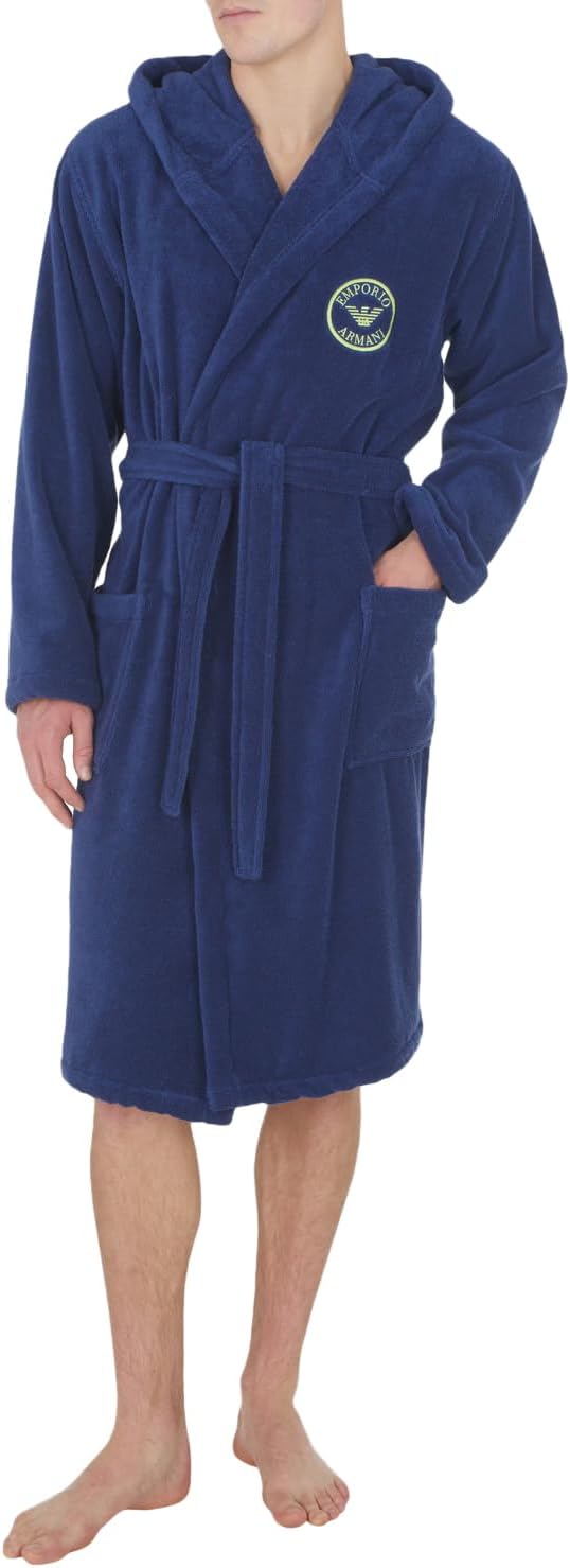 Emporio Armani Herren Men's Micro Sponge Bathrobe S Ink, S Ink