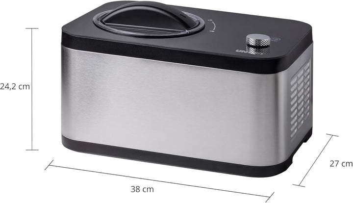 Unold 48826 Eismaschine & Joghurtbereiter EVA – Speiseeisbereiter mit Kompressor, Fassungsvermögen c