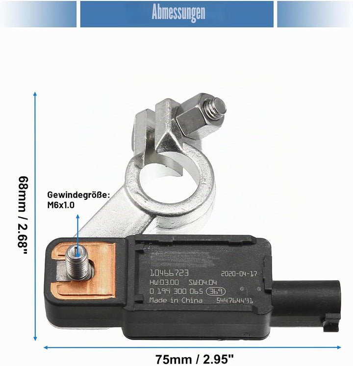 X AUTOHAUX Batteriestromsensor 68318616AC 56029778AB für Chrysler für Jeep