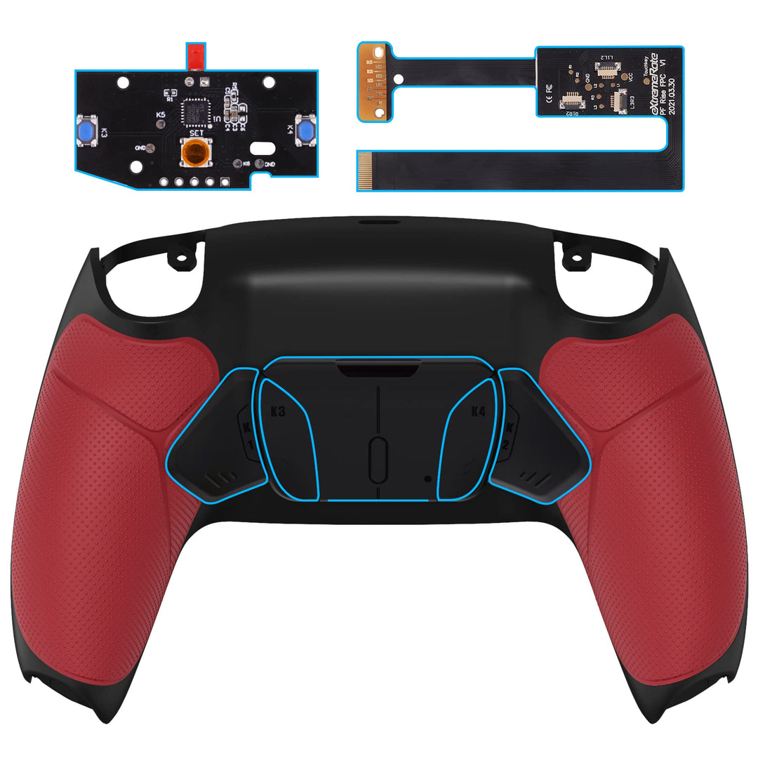 eXtremeRate Programmierbar RISE4 Remap Kit für ps5 Controller BDM-010/020,Remap Board&Rückplate Gehä