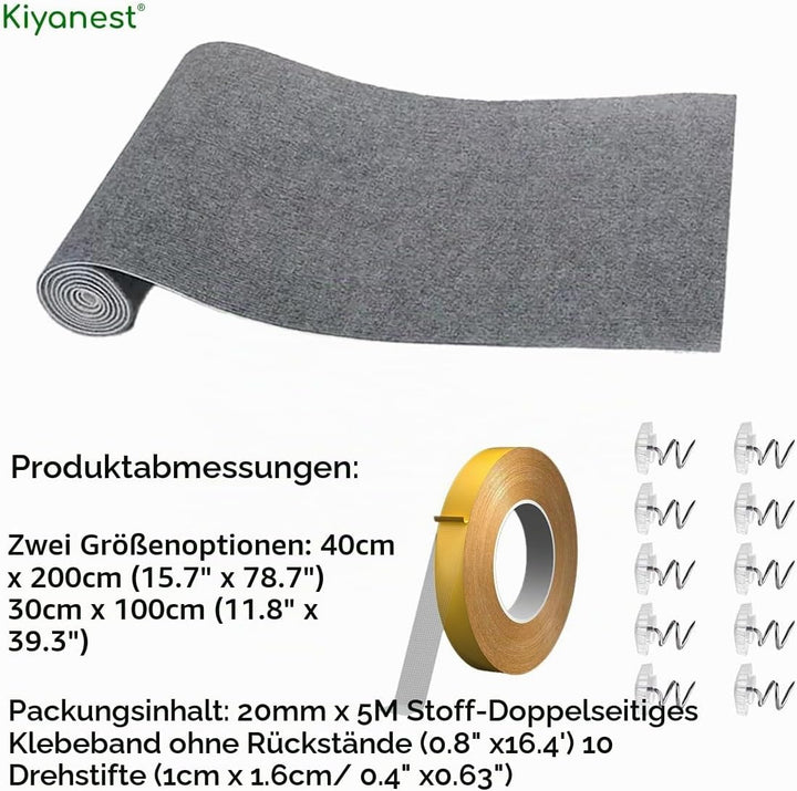 Selbstklebendes Katzenkratzbrett – Kratzspielzeug für Katzen – Zwei Grössen 200x40cm &amp; 30x100cm Hell