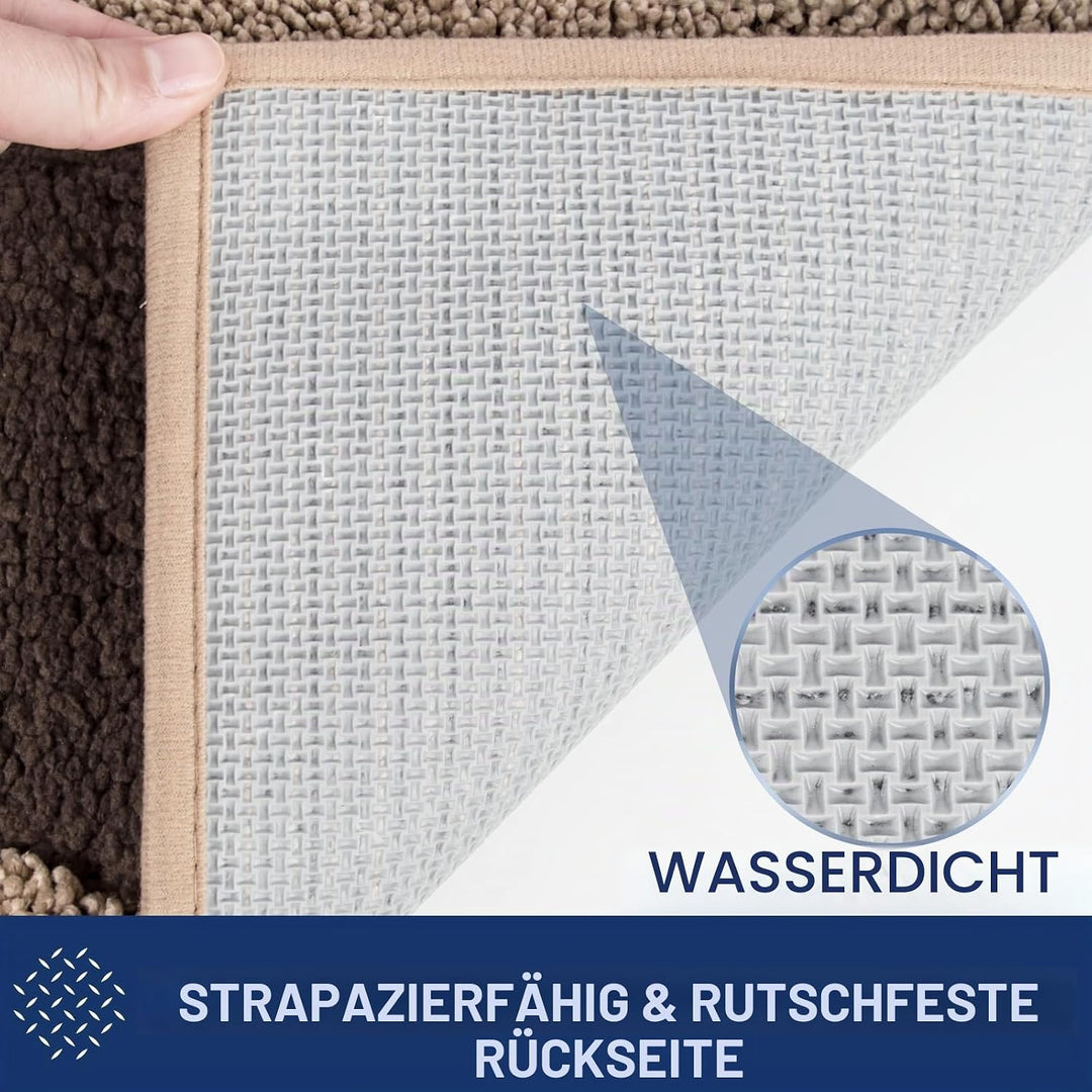 FCSDETAIL Schmutzfangmatte waschbar 60 x 90 cm, Fussmatte Innen, absorbierend Fussmatte, rutschfeste