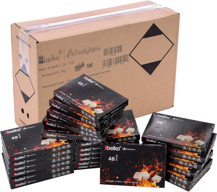BELKO 1152x Anzündwürfel Kaminanzünder Kohle-Anzünder BBQ-Grillanzünder Ofenanzünder (Ofen-anzünder,