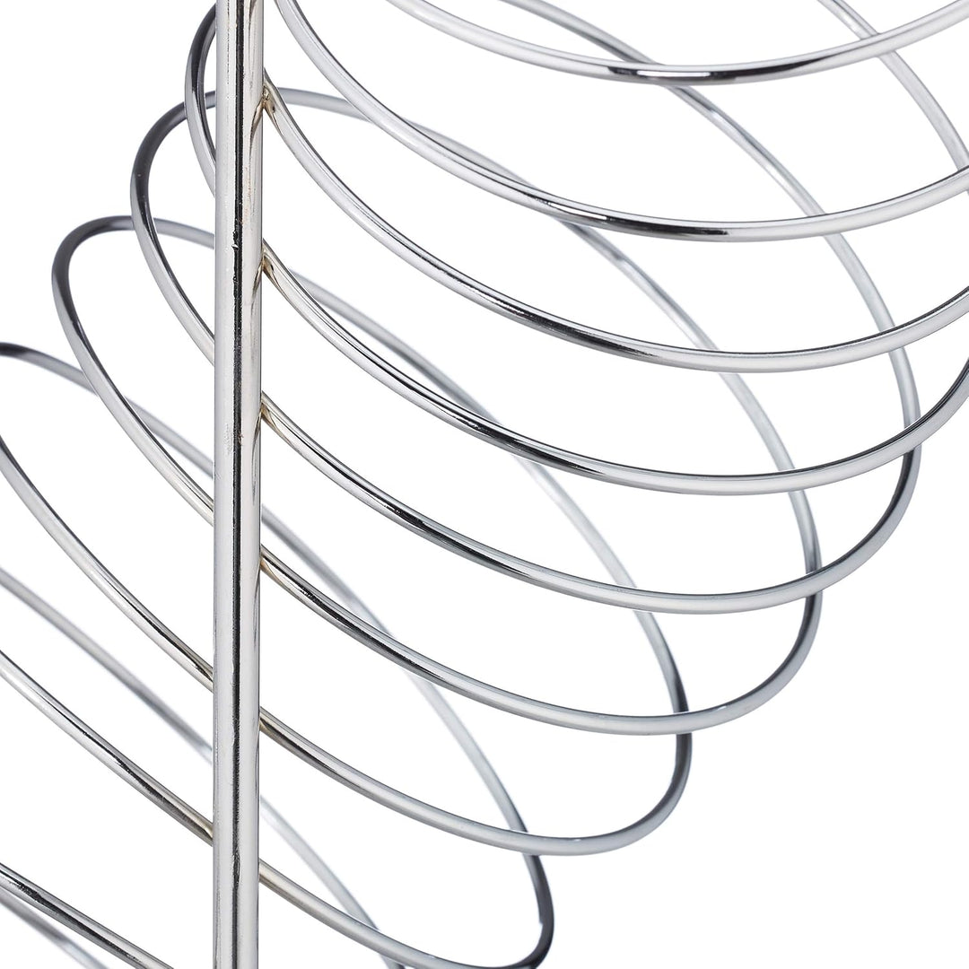 Relaxdays 10 x Obsthalter Spirale Metall, Korb für Orangen und Äpfel, Platz für 7 Stück, HxBxT 48 x