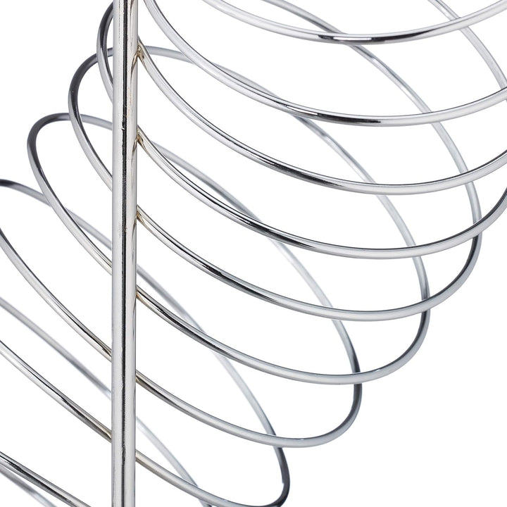 Relaxdays 10 x Obsthalter Spirale Metall, Korb für Orangen und Äpfel, Platz für 7 Stück, HxBxT 48 x