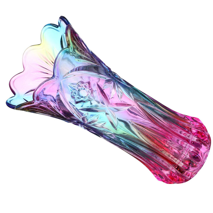 HOMSFOU Glasvase Knospenvase aus Glas Blumenvase Kristall Bürodekoration Töpfe für Pflanzen Geschenk