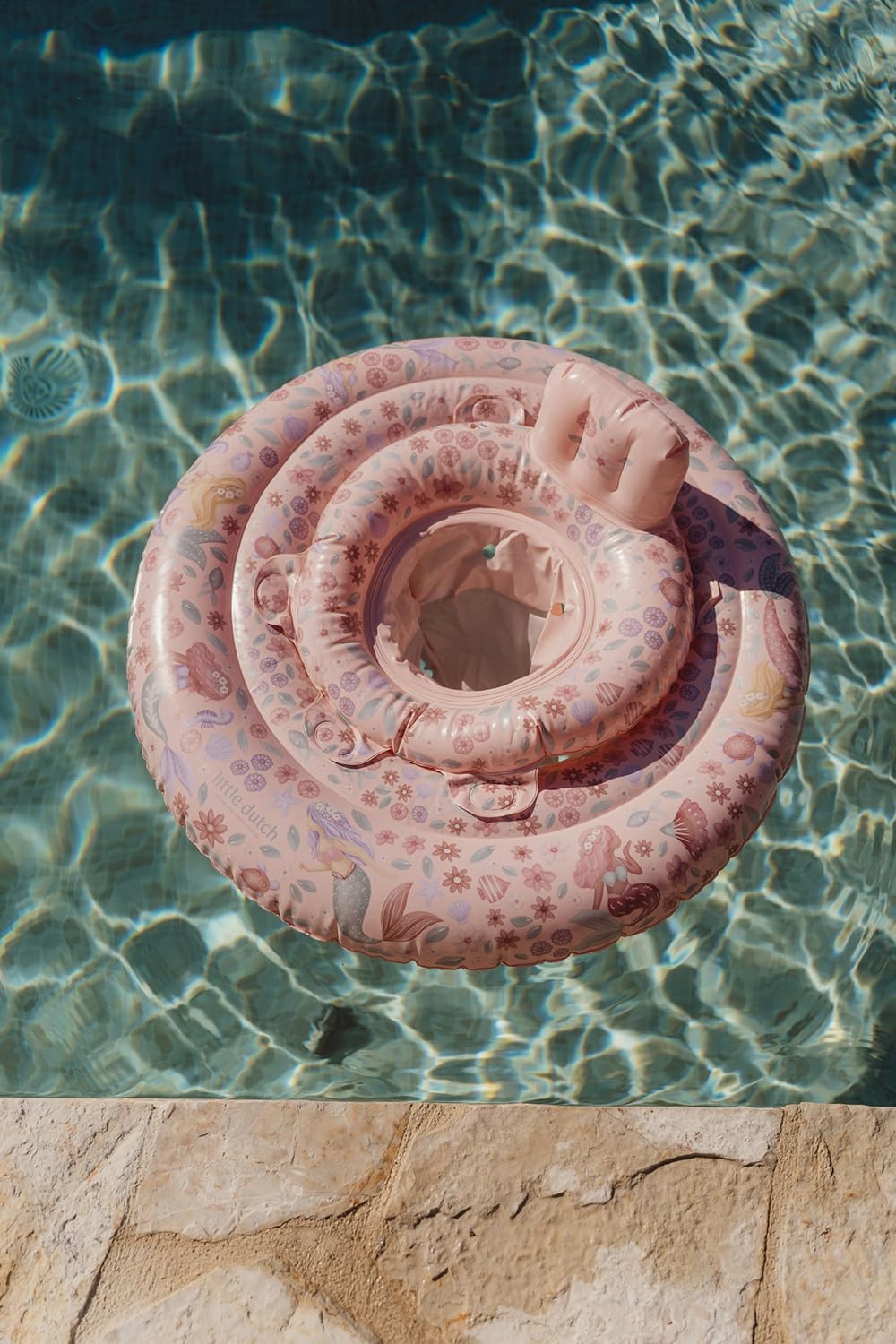 Little Dutch Baby Schwimmsitz - Schwimmring - Schwimmhilfe - Aufblasbar - für Mädchen ab 6 Monaten -