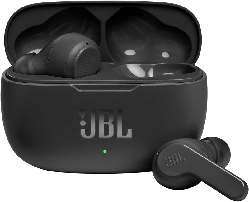 JBL Wave 200 TWS True-Wireless In-Ear Bluetooth-Kopfhörer in Schwarz – Kabellose Ohrhörer mit integr