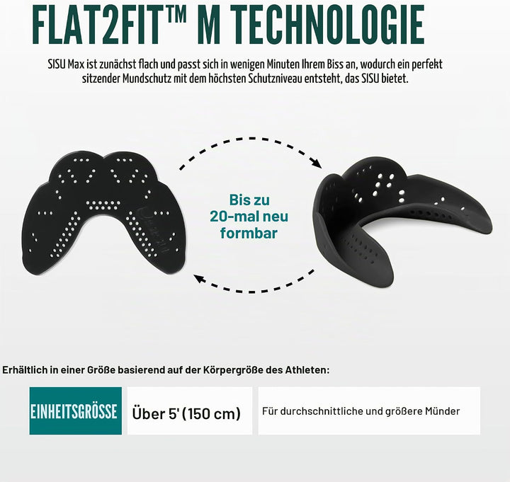 SISU Erwachsene Nextgen Max Zahnschutz Einheitsgrösse Schwarz (Charcoal Black), Einheitsgrösse Schwa