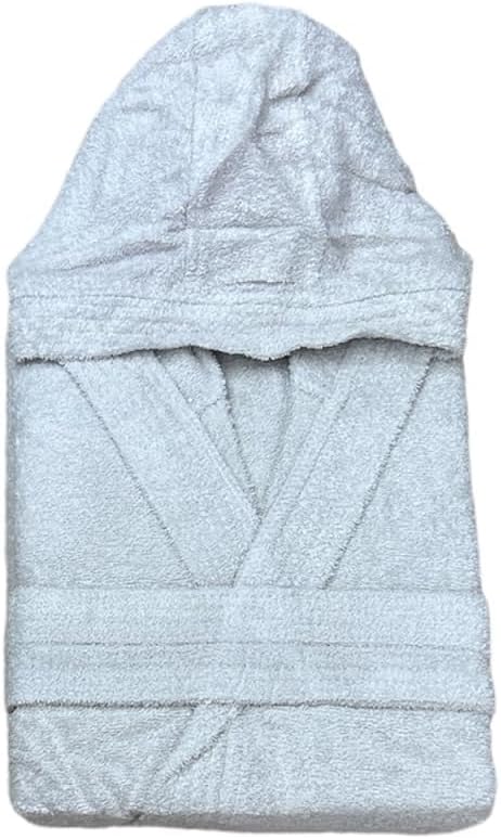 Bassetti accappatoio spugna da 360 g/m² uomo donna con cappuccio (XL, Fumo) 40x80 Grün, 40x80 Gr