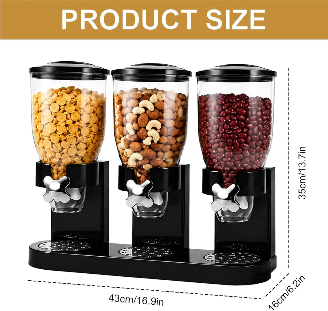 Cereal Dispenser Countertop 2L 3er Pack, Luftdichter Müslispender für die Organisation des Küchenvor
